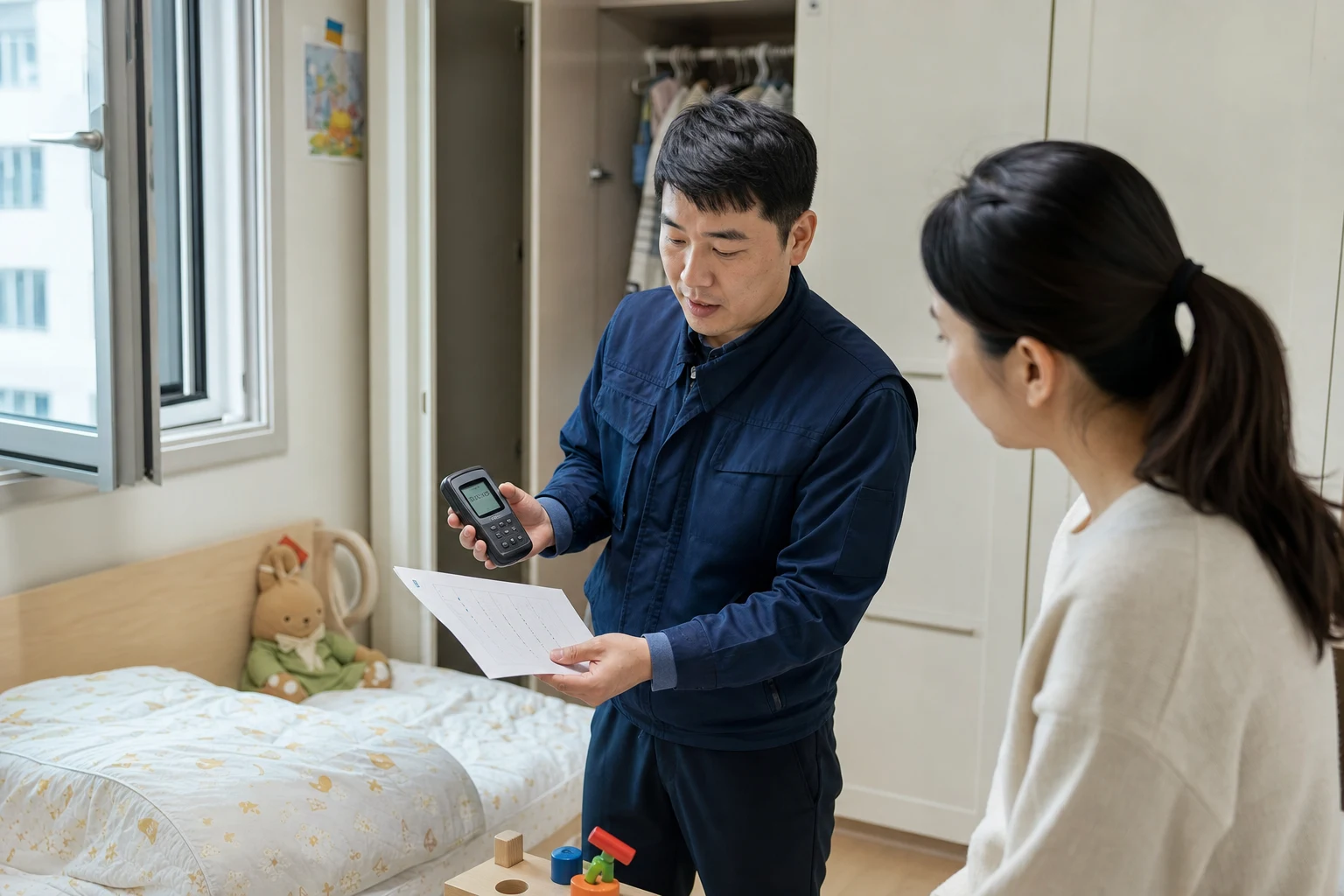 아이방 환기와 입실 시점을 안내하는 상담 사례
